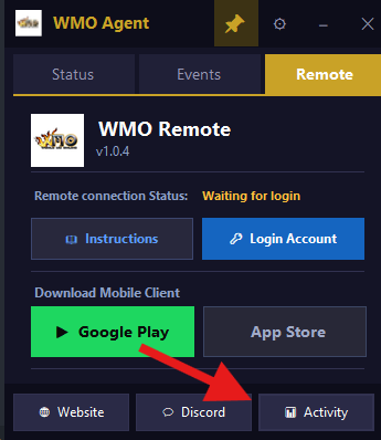 Agent Activity Button